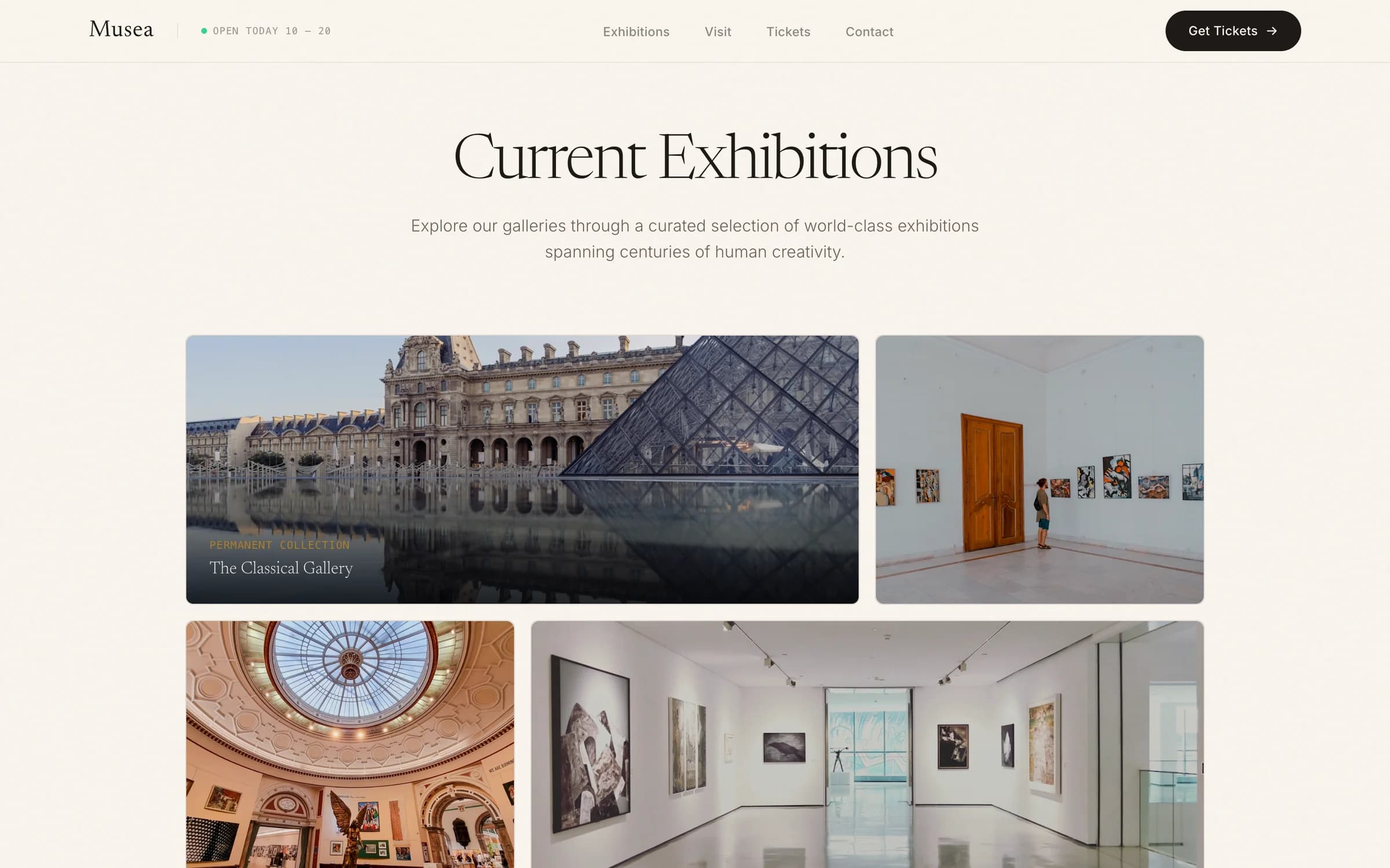 Musea. A museum that reads like its catalogue.
