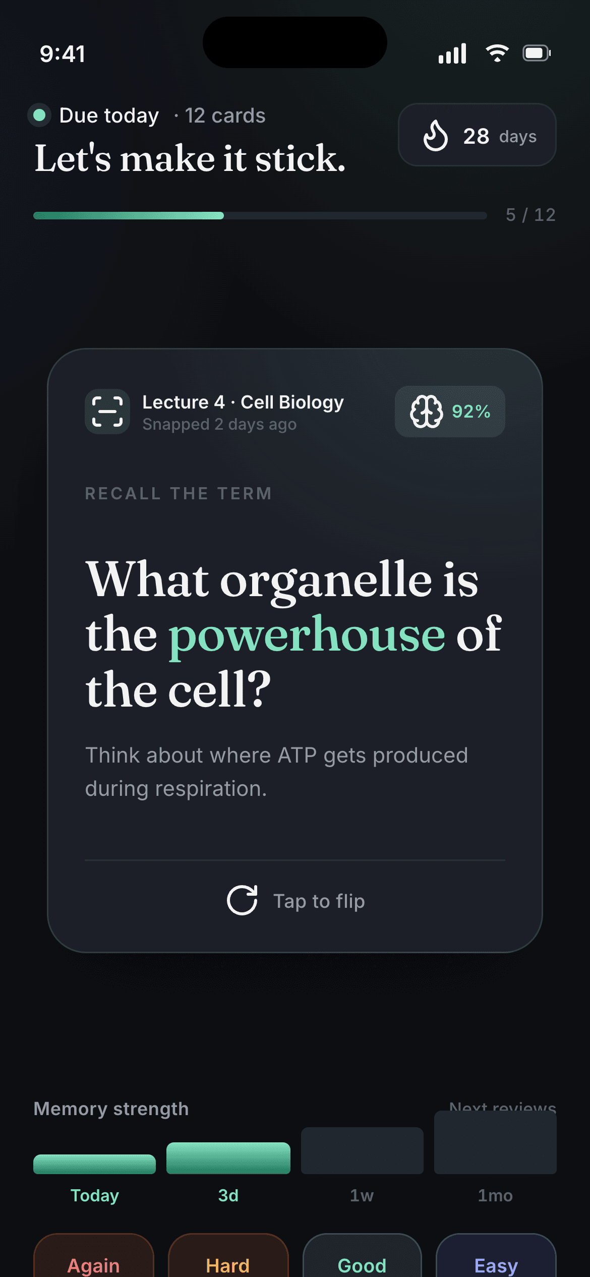 Recall Flashcards App